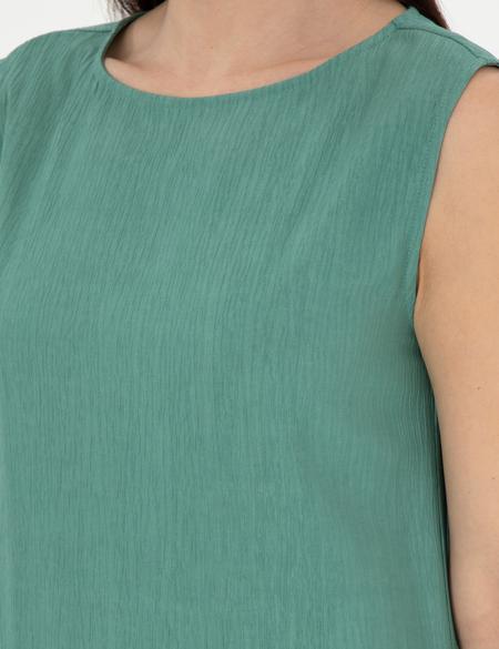 Yeşil Regular Fit Dokuma Elbise - 50301066009