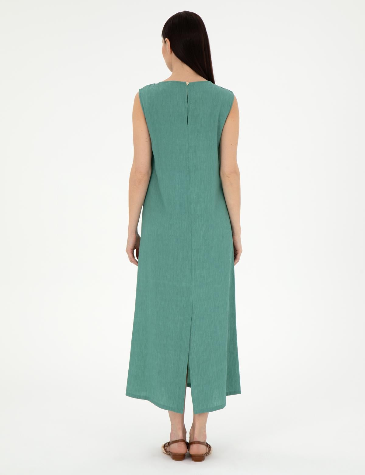 Yeşil Regular Fit Dokuma Elbise - 50301066009