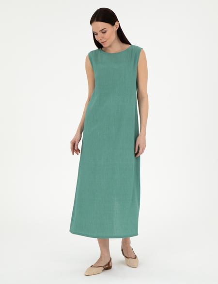 Yeşil Regular Fit Dokuma Elbise - 50301066009