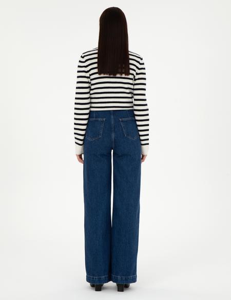 Koyu İndigo Jean Pantolon - 50293184003