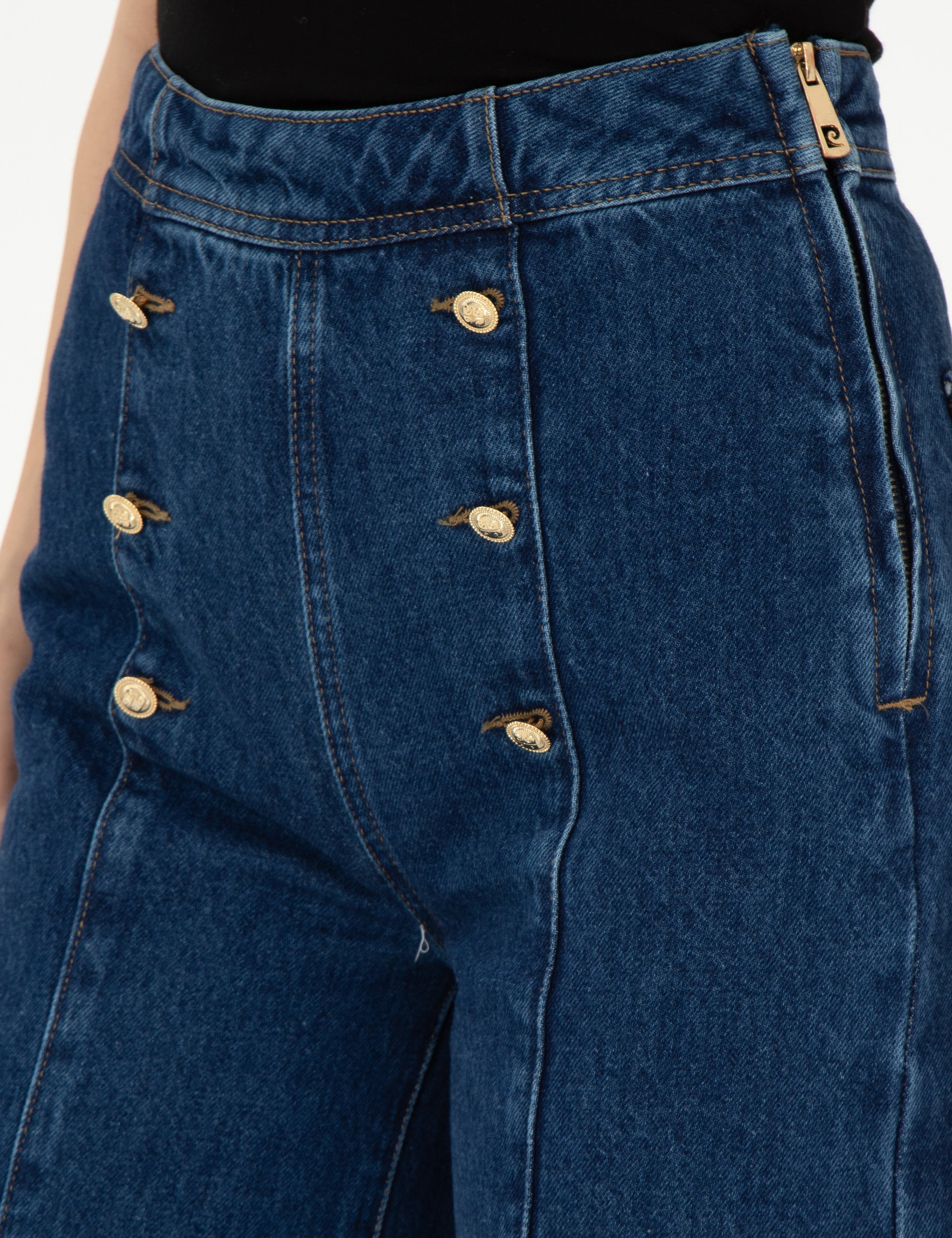 Koyu İndigo Flare Fit Jean Pantolon
