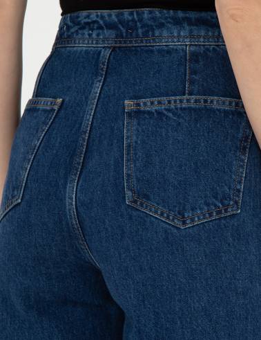Koyu İndigo Jean Pantolon