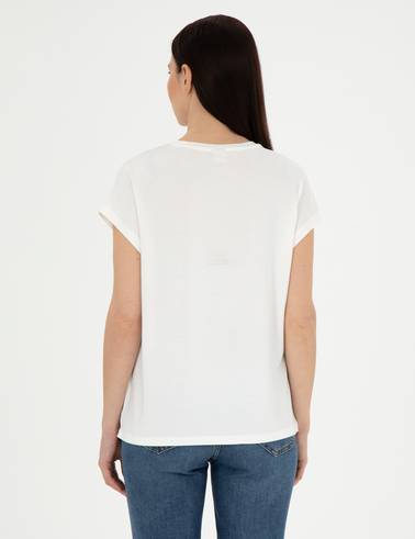 Beyaz Comfort Fit Tişört