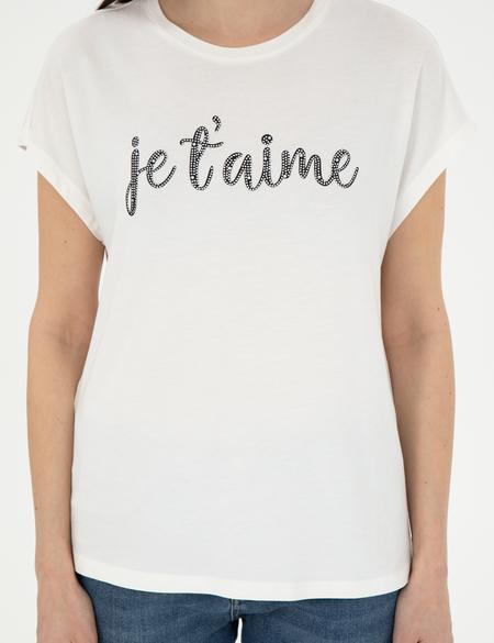 Beyaz Comfort Fit Tişört - 50301484001