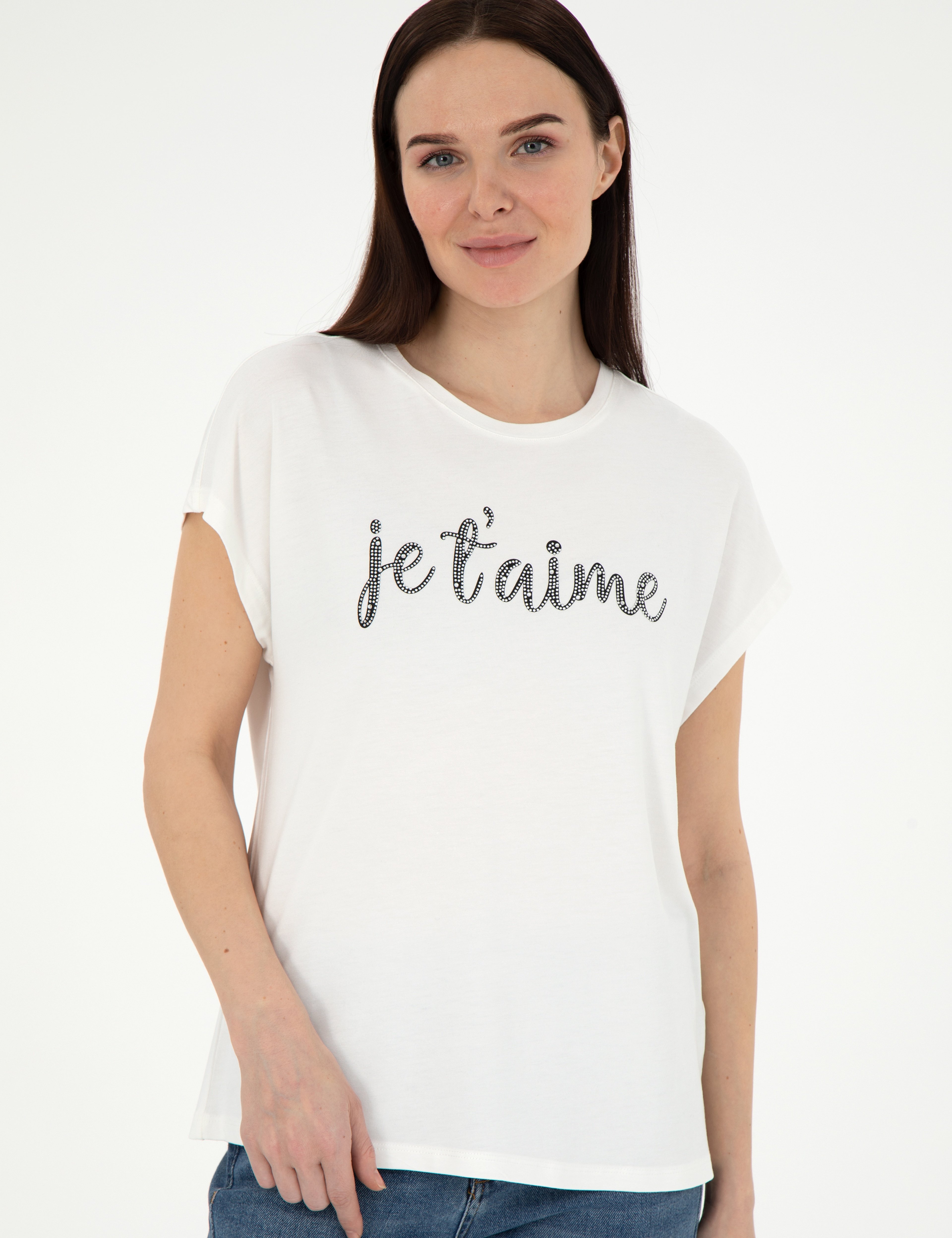 Beyaz Comfort Fit Tişört
