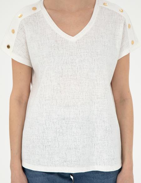 Ekru Regular Fit Tişört - 50301452005