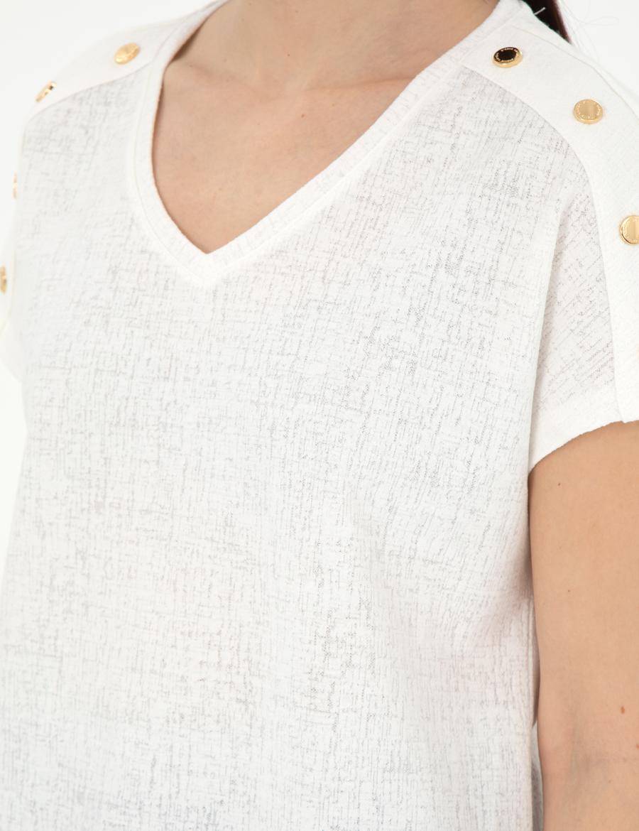 Ekru Regular Fit Tişört