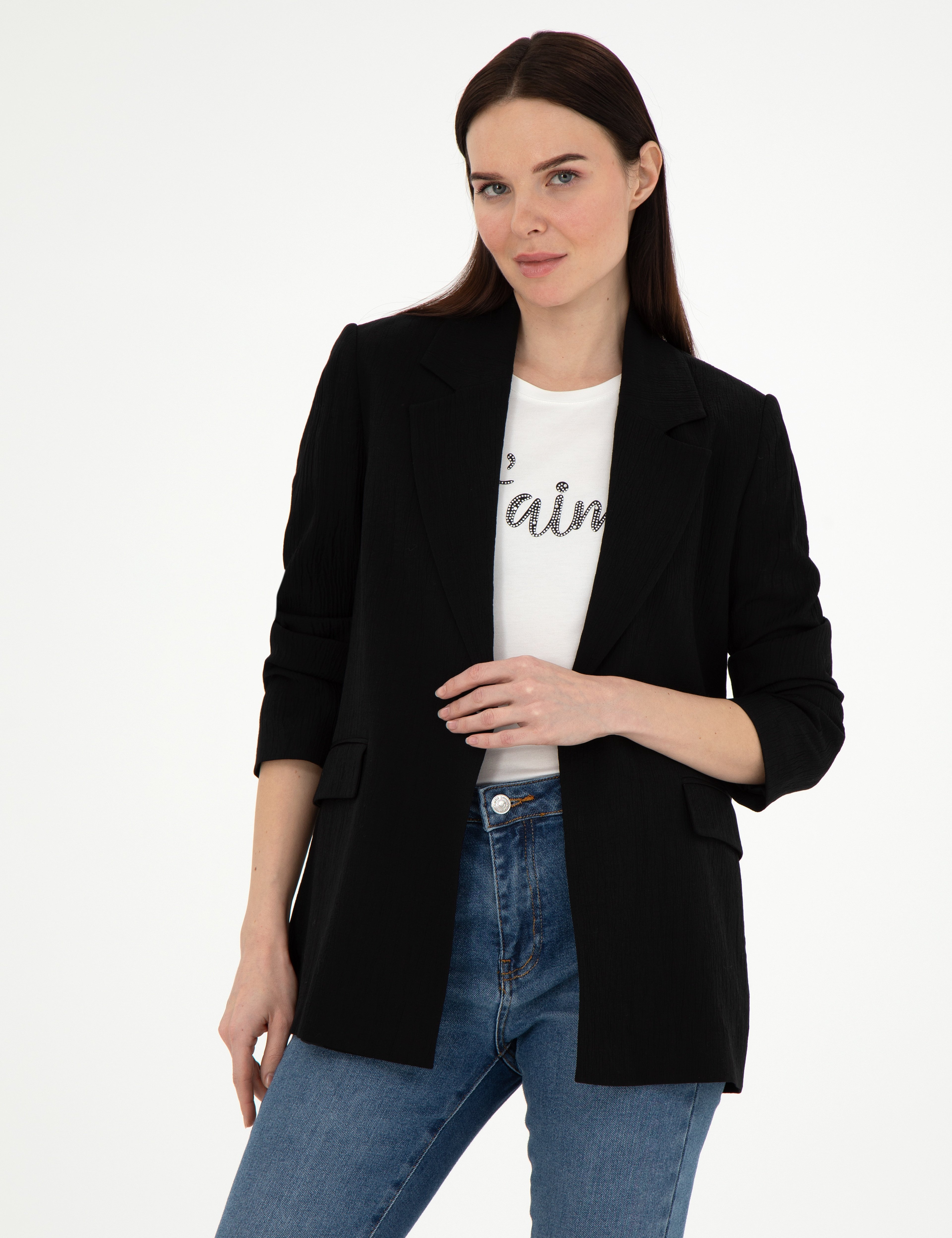 Siyah Regular Fit Ceket