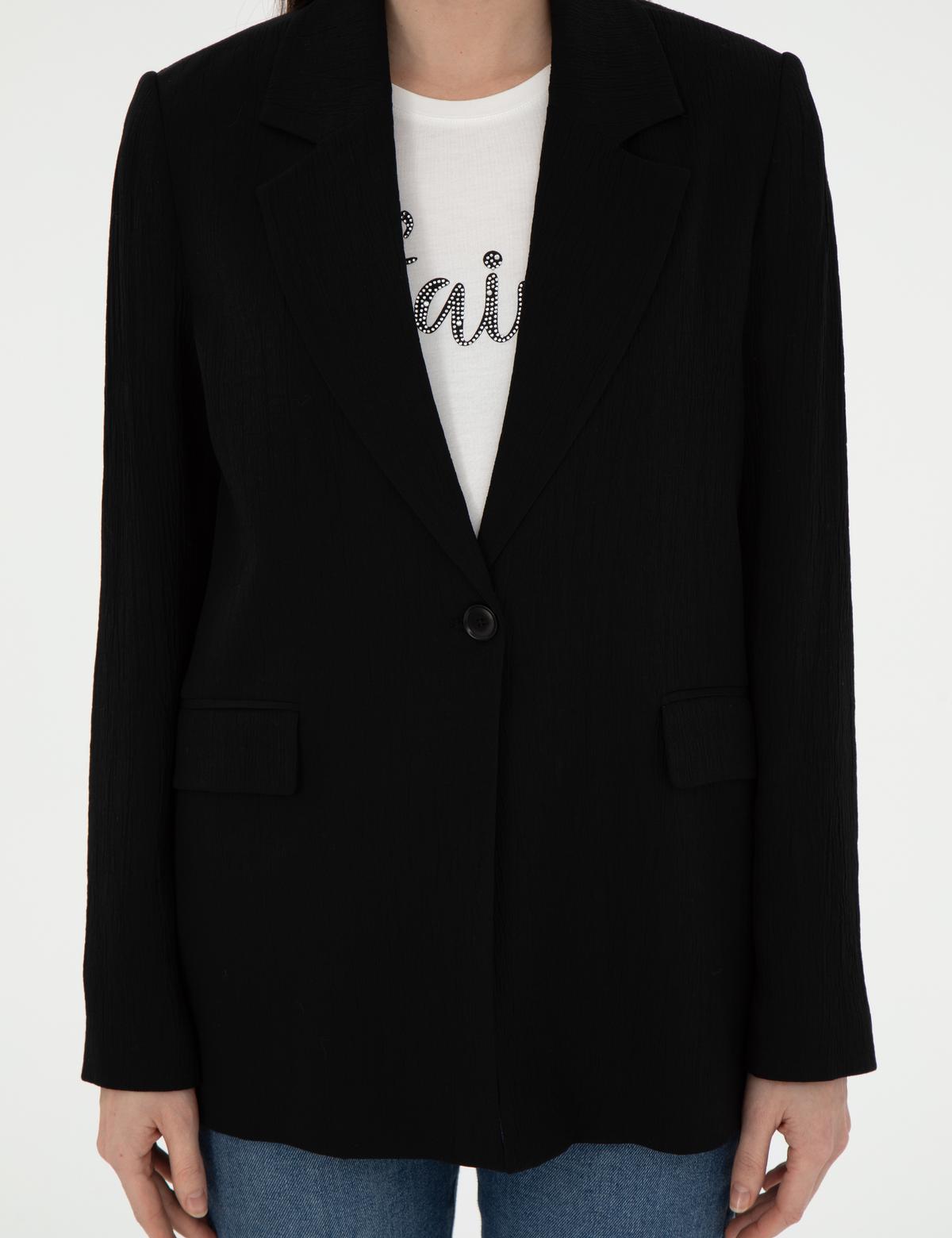 Siyah Regular Fit Ceket - 50299891001