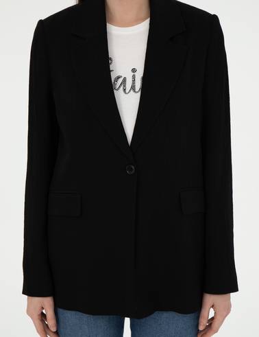 Siyah Regular Fit Ceket