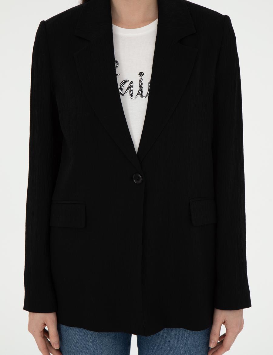Siyah Regular Fit Ceket