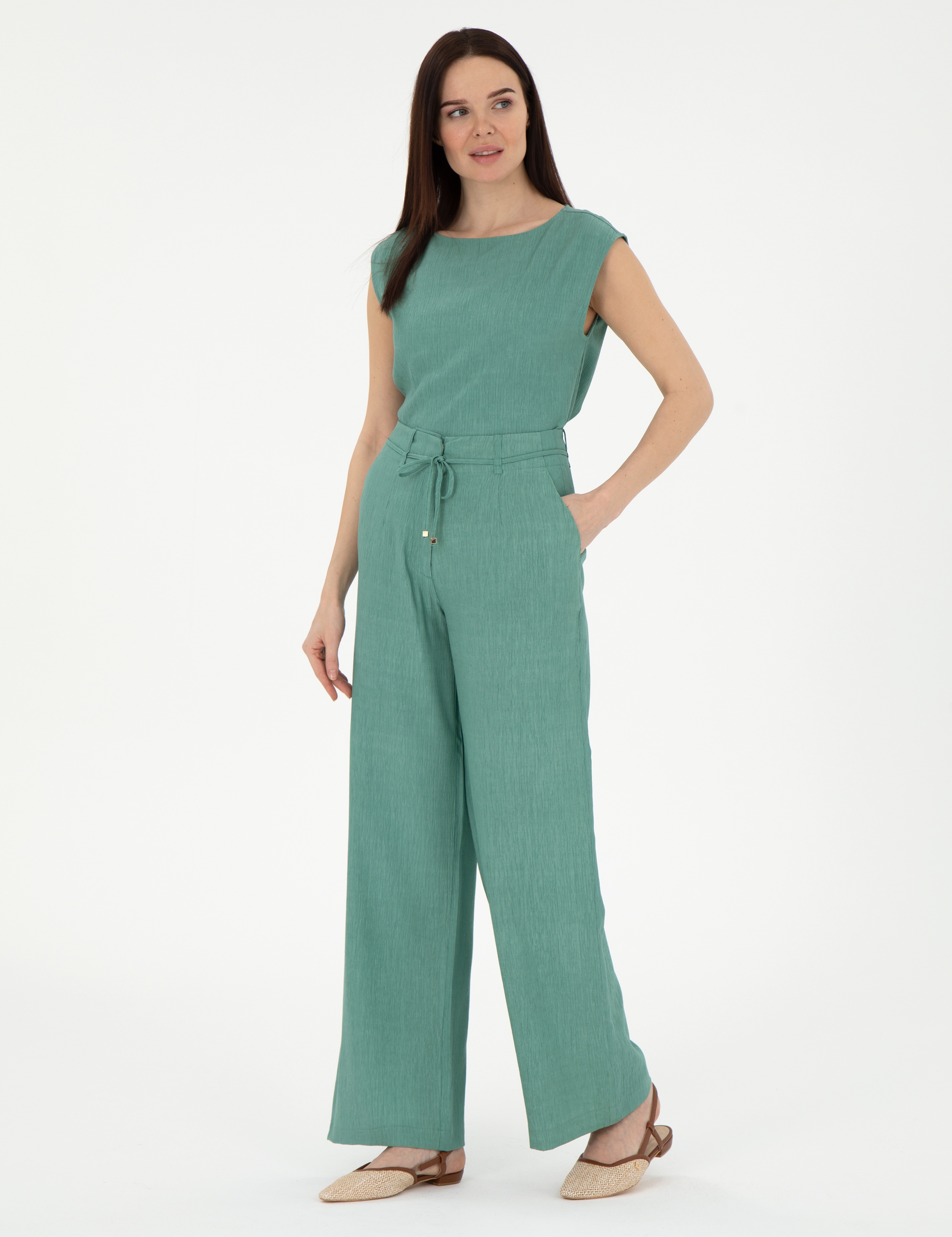 Yeşil Regular Fit Bluz - Image 4