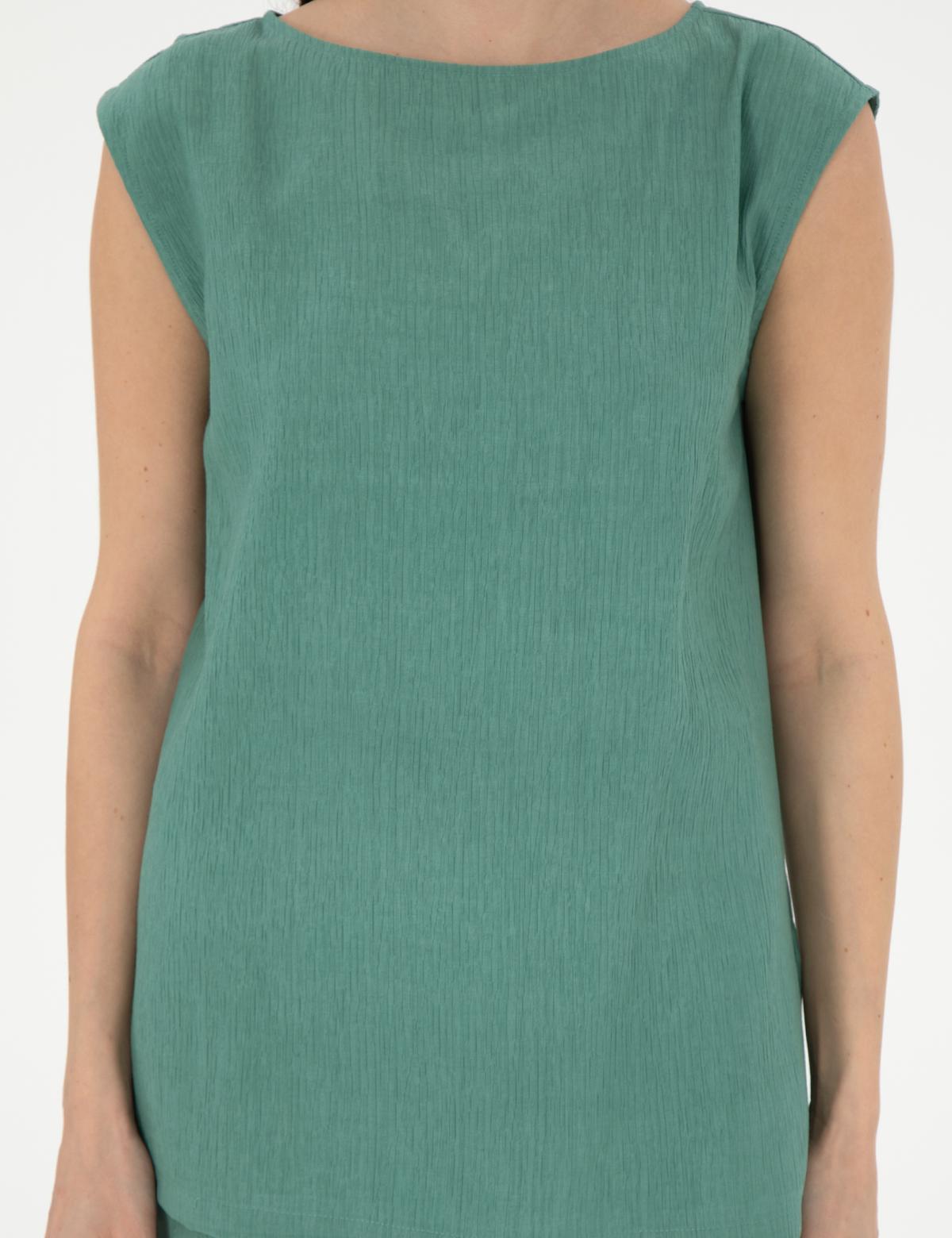 Yeşil Regular Fit Bluz - 50301168010