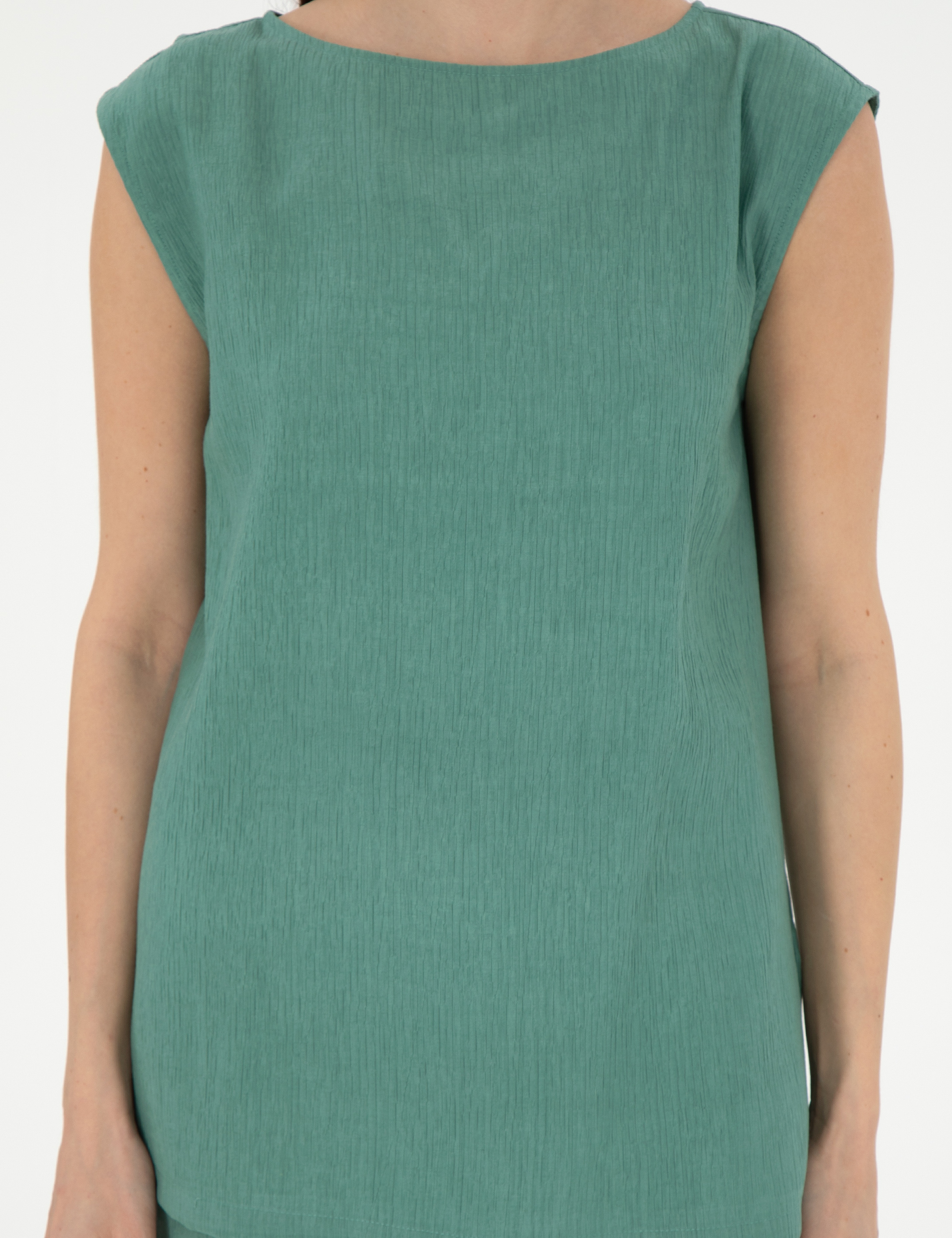 Yeşil Regular Fit Bluz - Image 6