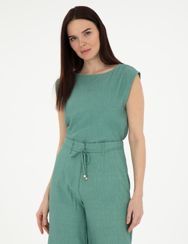 Yeşil Regular Fit Bluz
