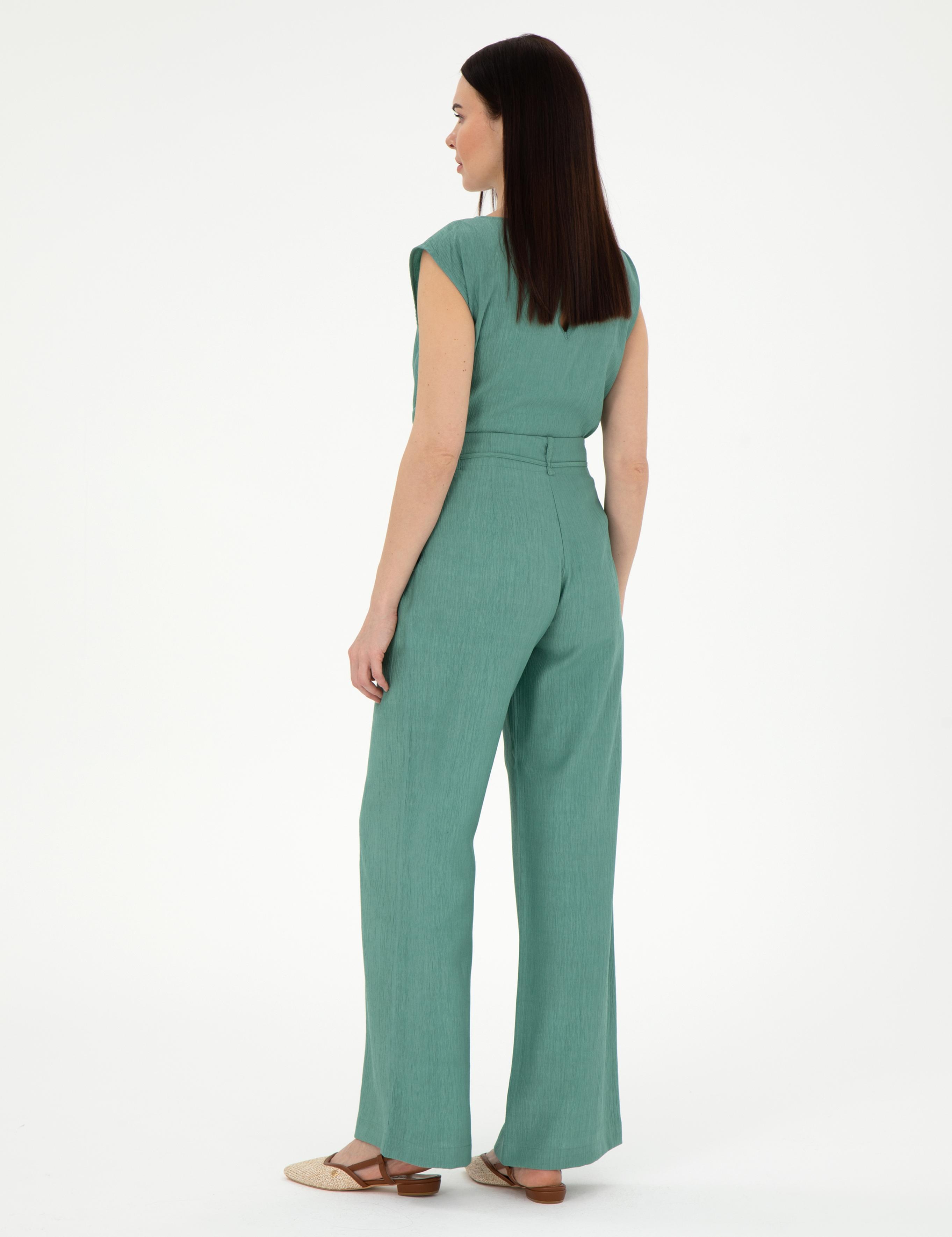 Yeşil Loose Fit Pantolon