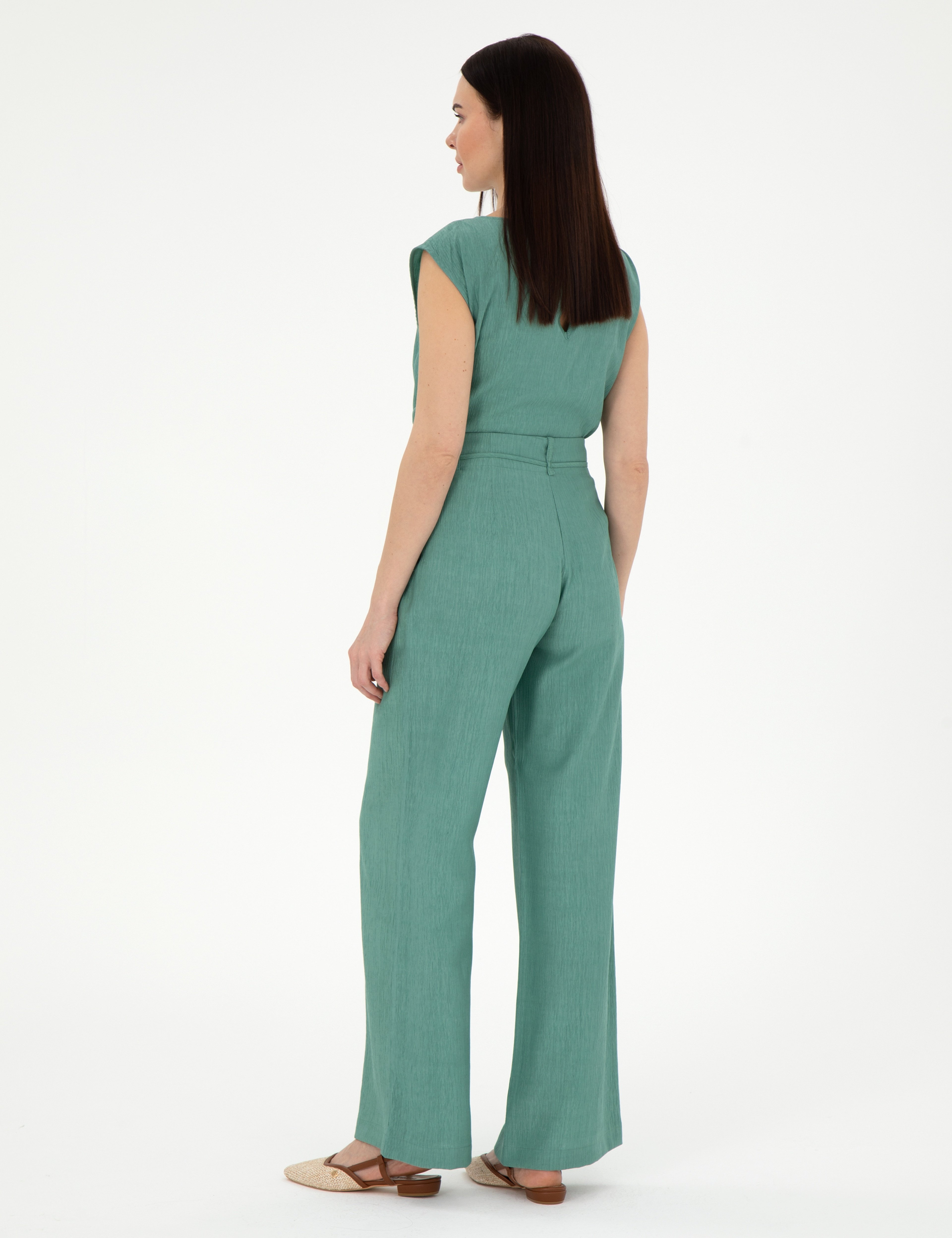 Yeşil Loose Fit Pantolon