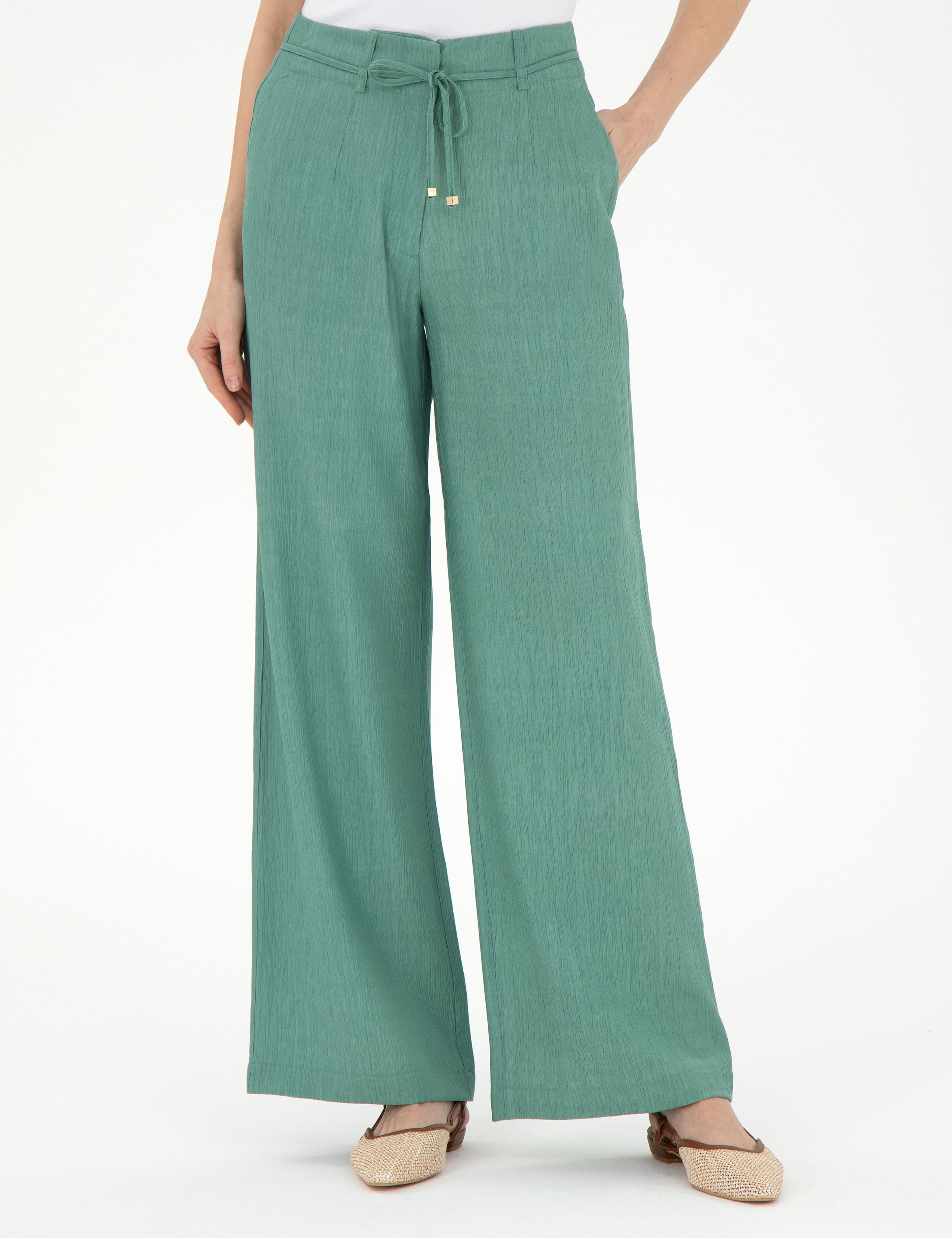 Yeşil Loose Fit Pantolon - Image 2
