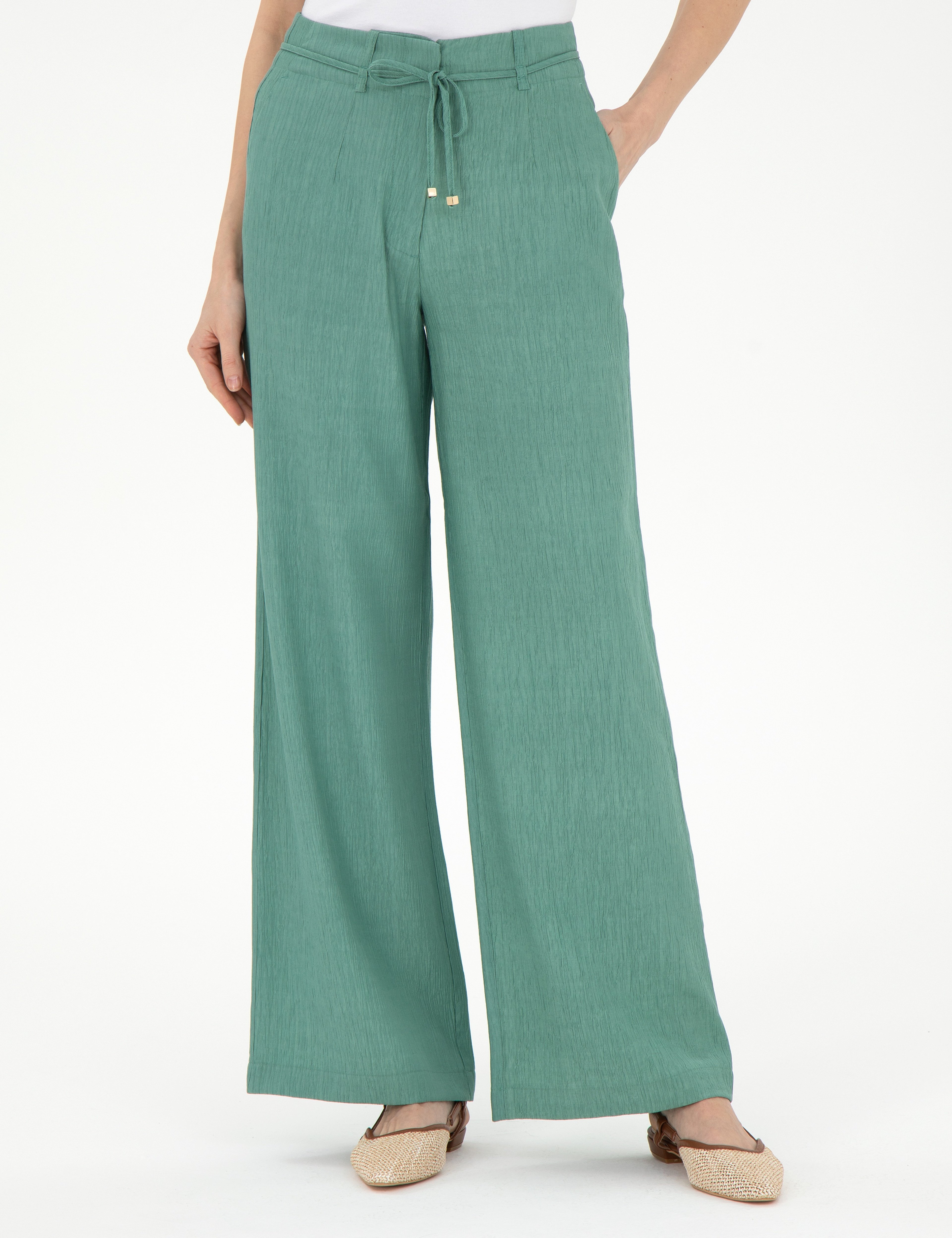 Yeşil Loose Fit Pantolon