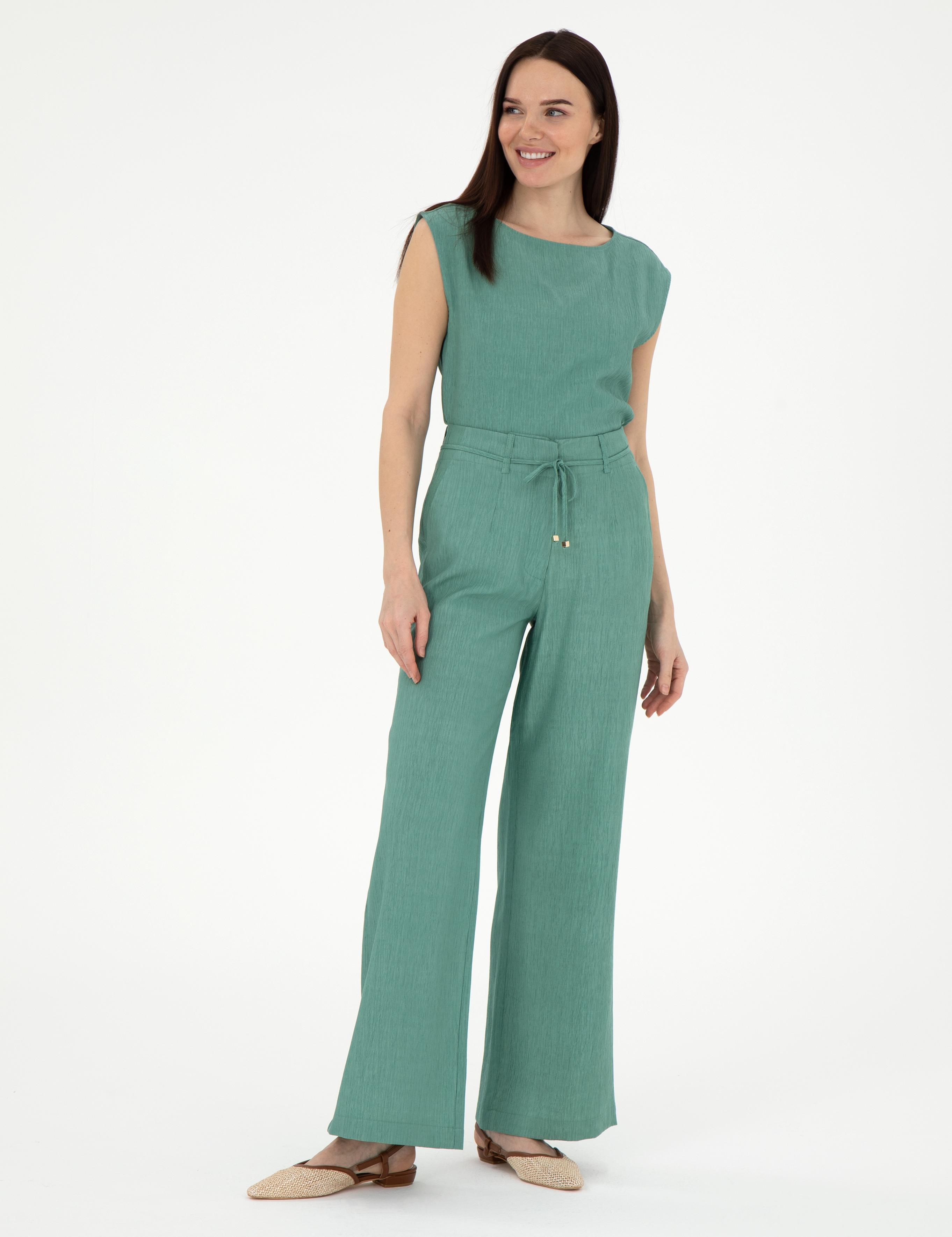 Yeşil Loose Fit Pantolon