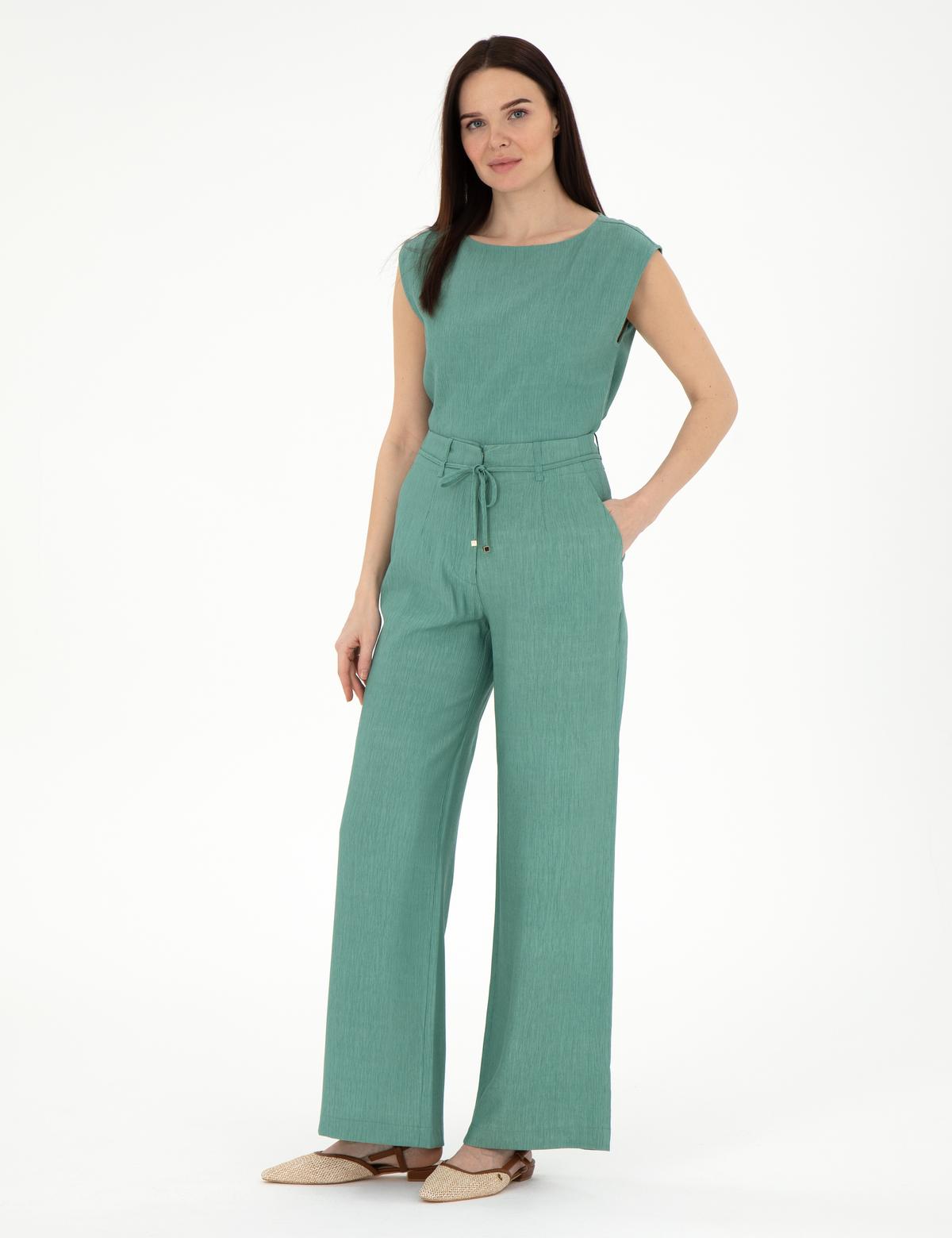 Yeşil Loose Fit Pantolon