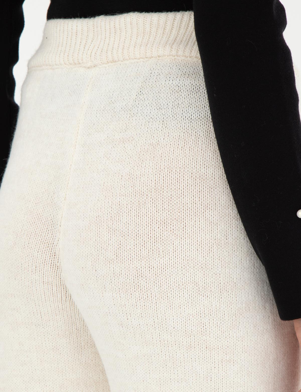 Ekru Loose Fit Triko Pantolon - 50296235006