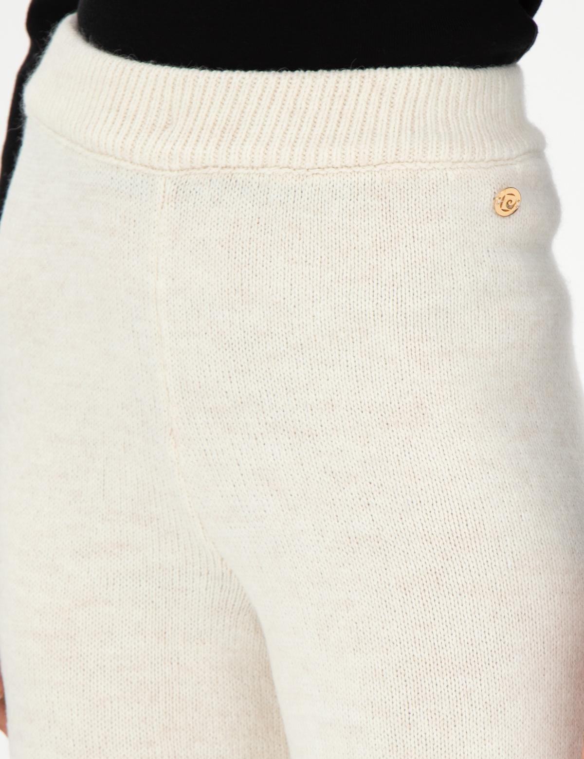 Ekru Loose Fit Triko Pantolon - 50296235006