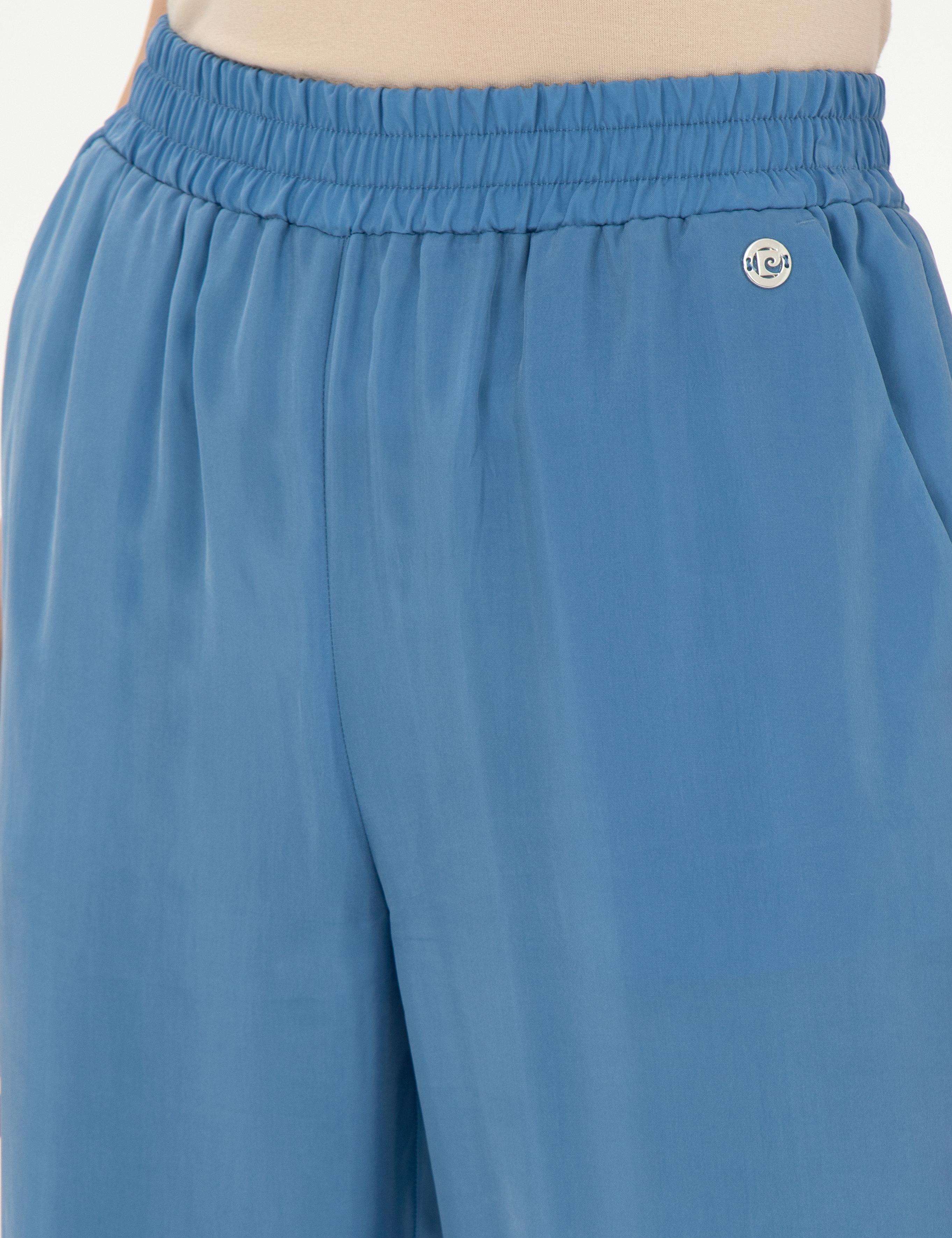 İndigo Kupro Kumaş Loose Fit Pantolon