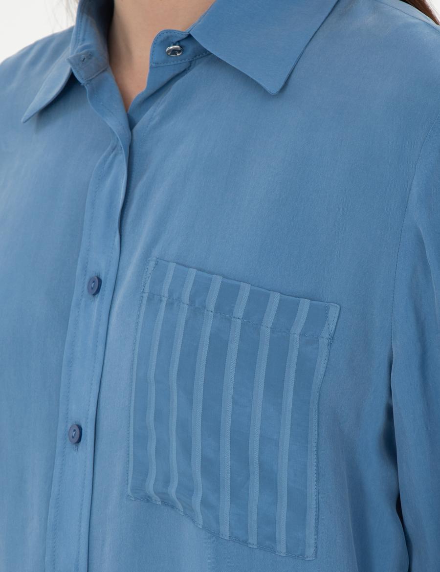 İndigo Comfort Fit Uzun Kollu Gömlek