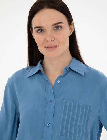 İndigo Comfort Fit Uzun Kollu Gömlek