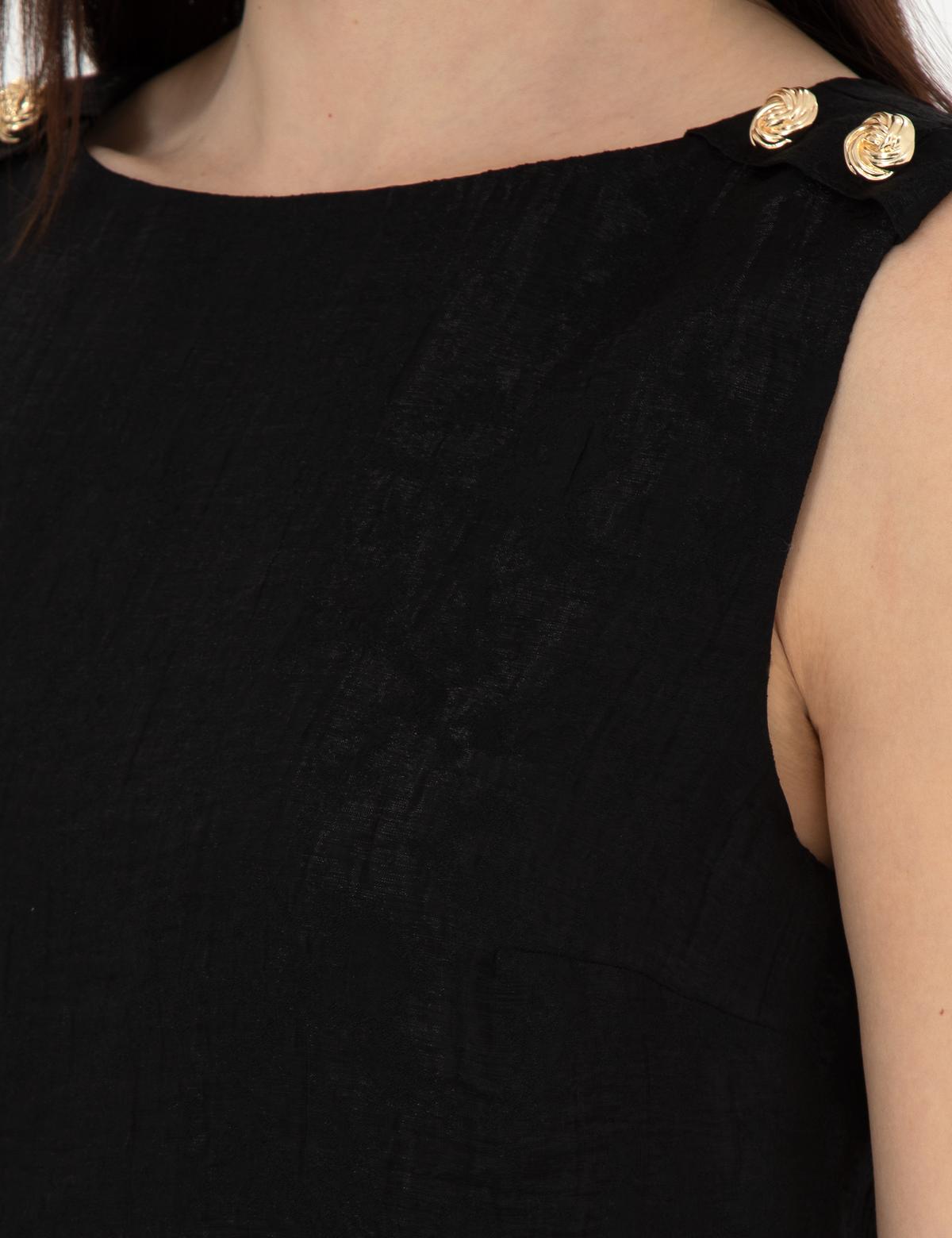 Siyah A Kesim Dokuma Elbise - 50305986023