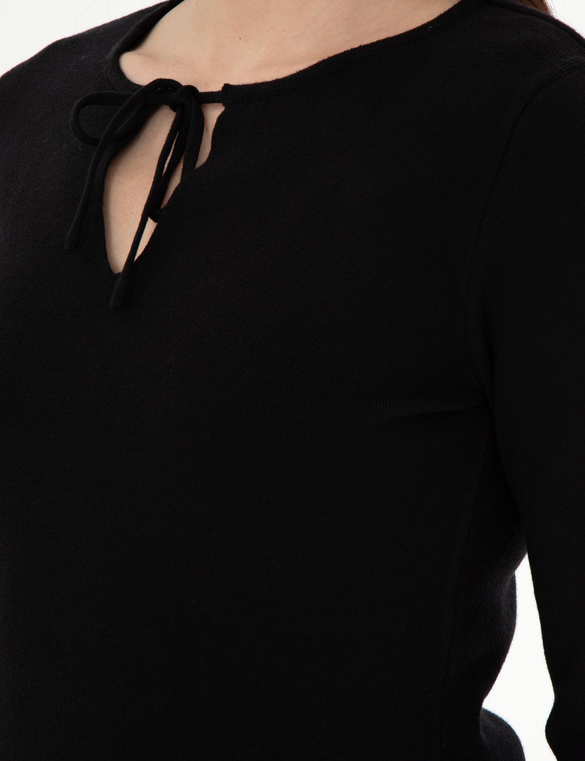 Siyah Slim Fit Kazak - 50290555018