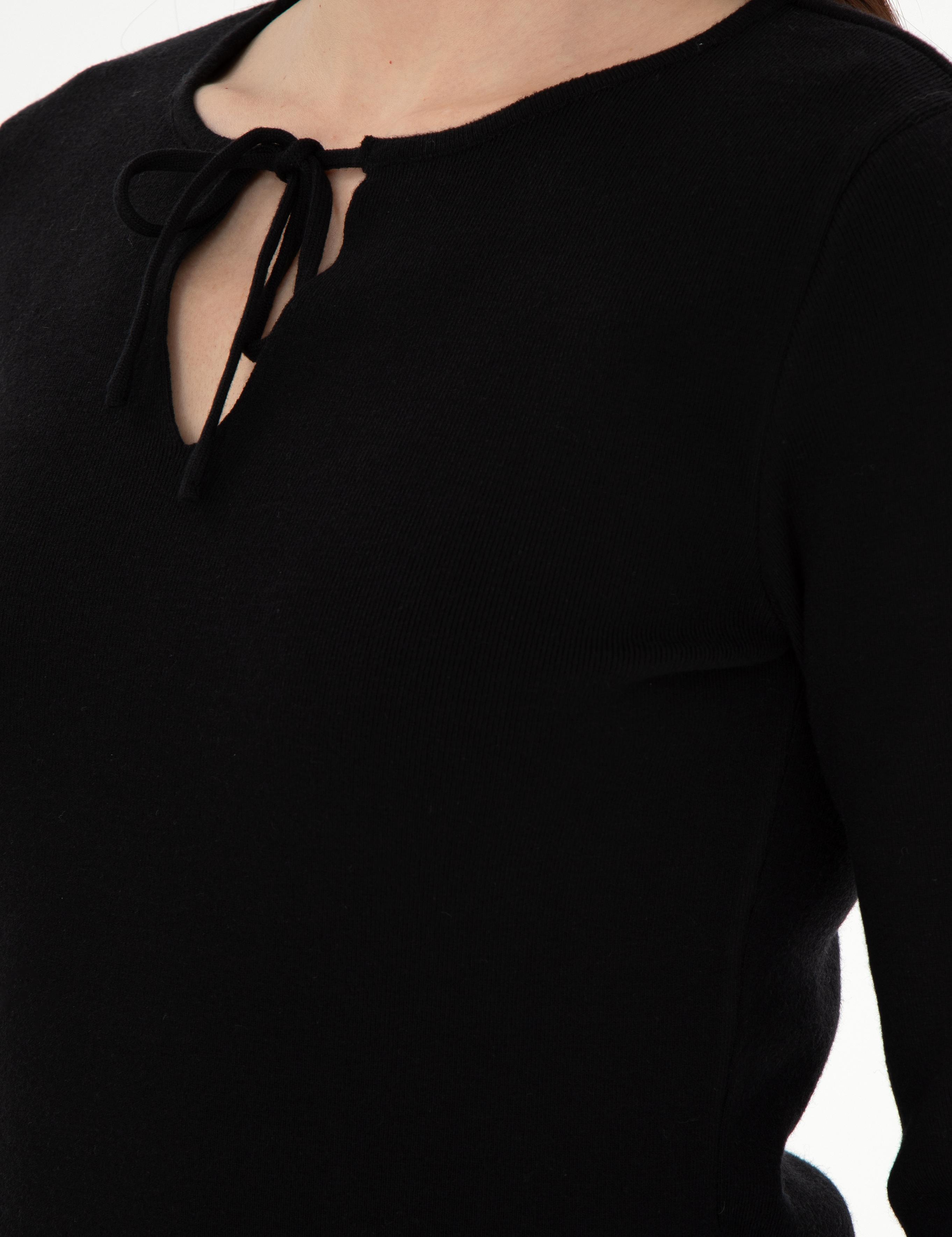 Siyah Slim Fit Kazak