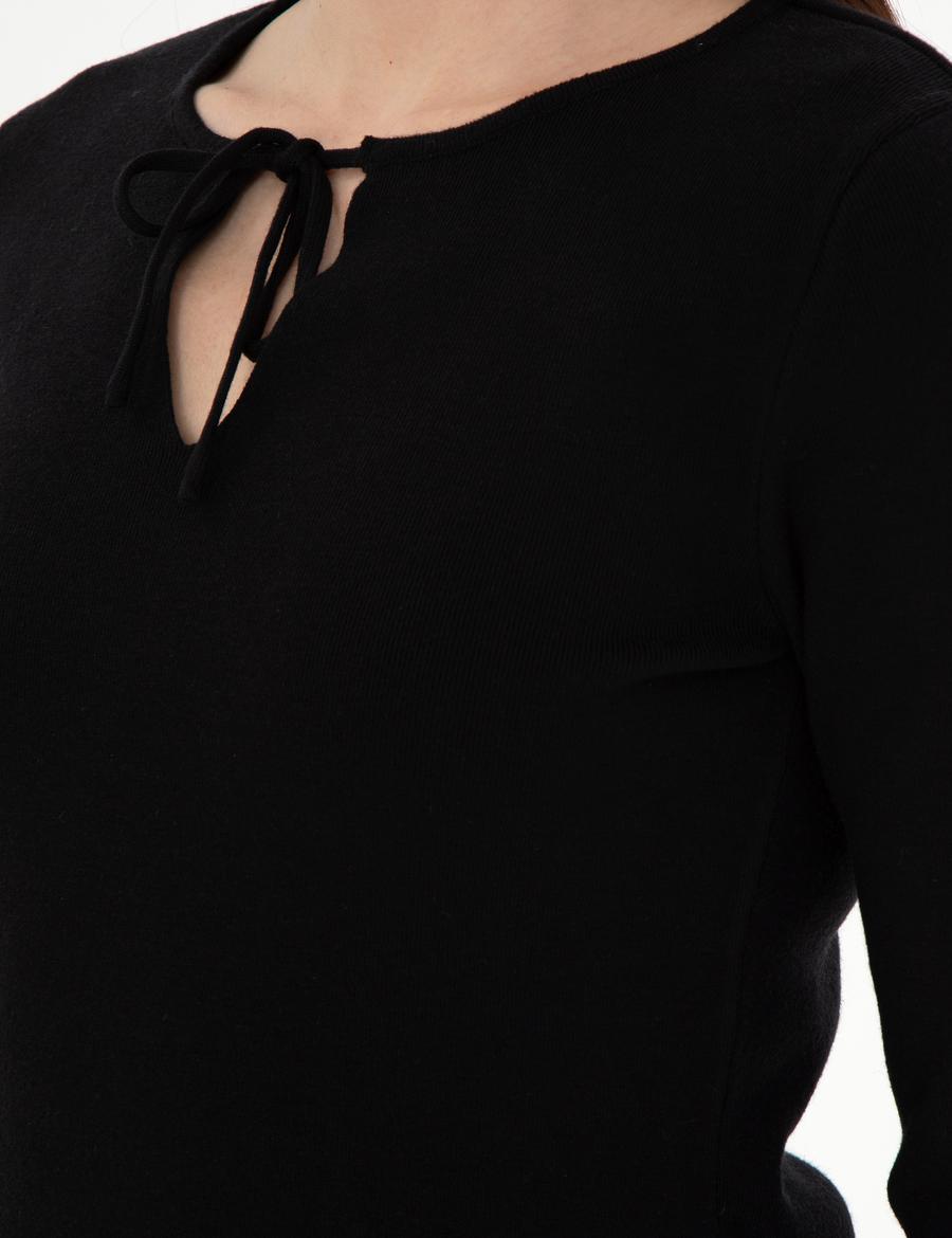 Siyah Slim Fit Kazak