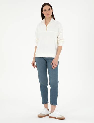 Ekru Oversize Sweatshirt