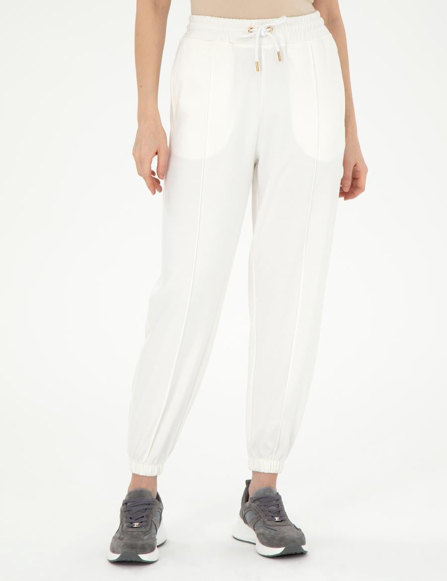 Ekru Regular Fit Eşofman Altı