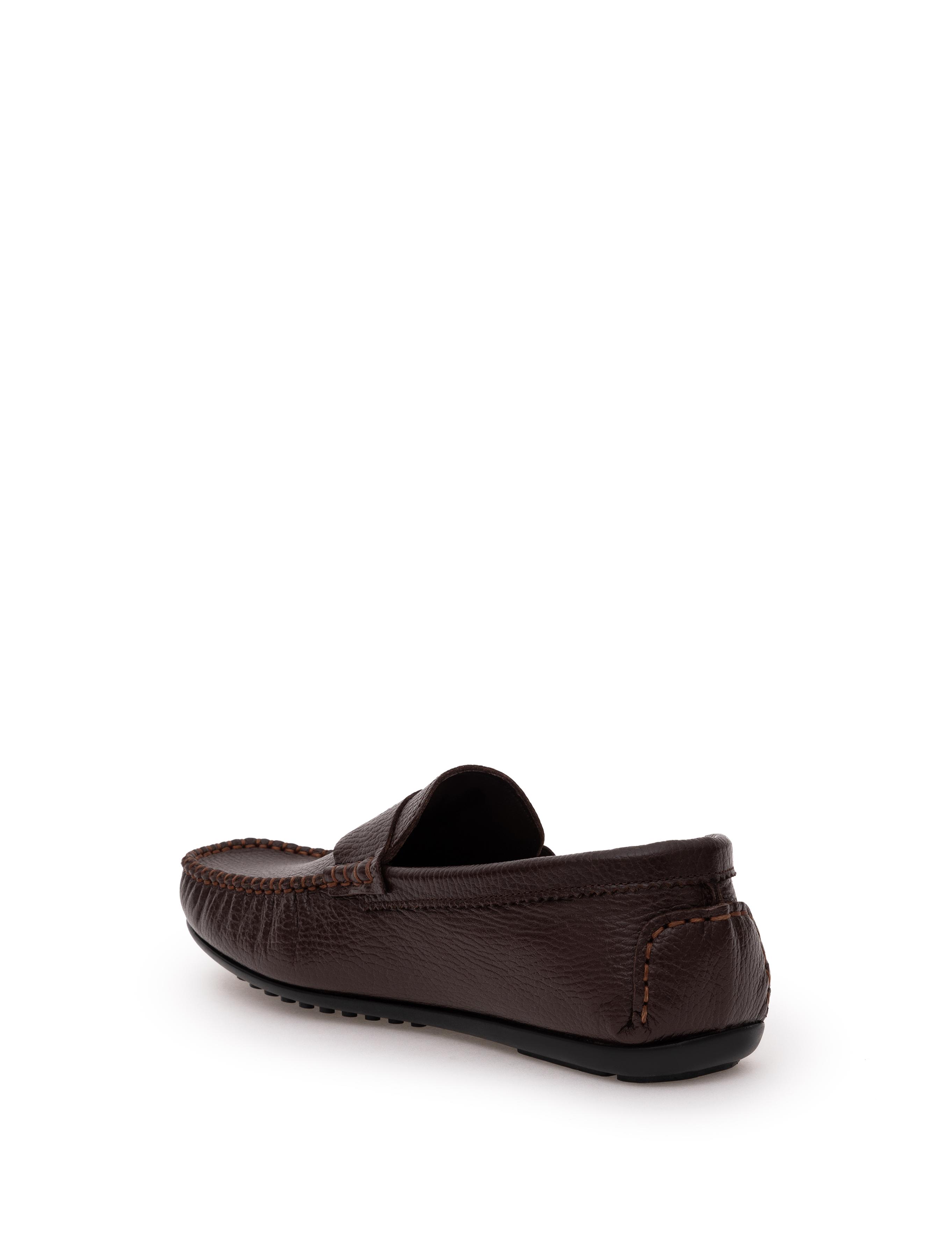 Kahverengi Kauçuk Taban %100 Deri Loafer Ayakkabı