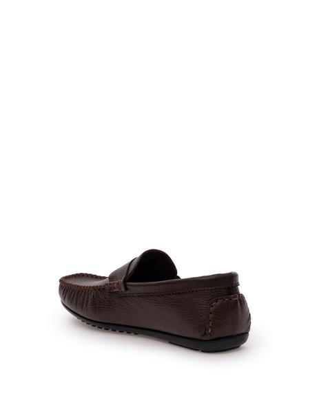 Kahverengi Kauçuk Taban %100 Deri Loafer Ayakkabı - 50310148012