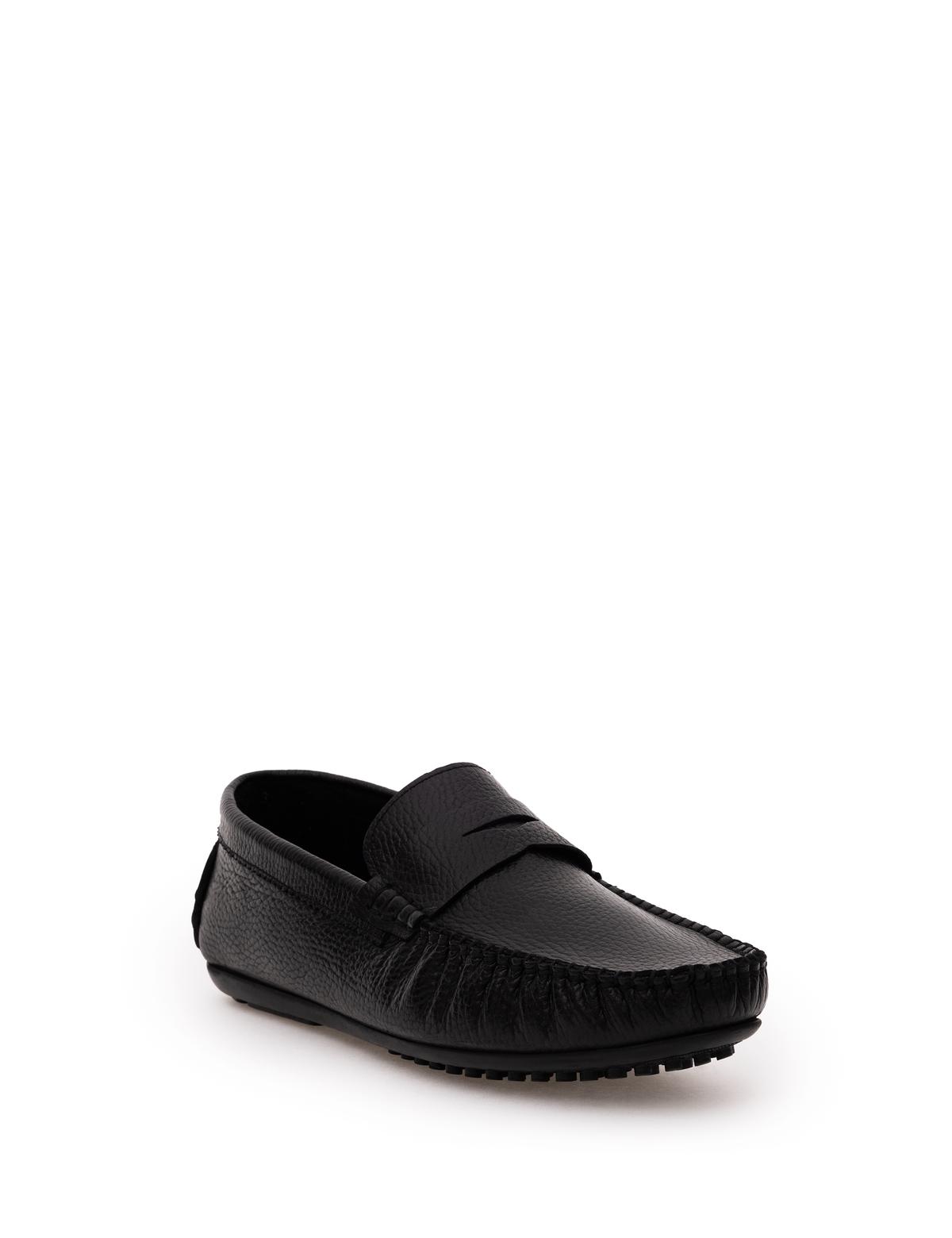 Siyah Kauçuk Taban %100 Deri Loafer Ayakkabı - 50310148002