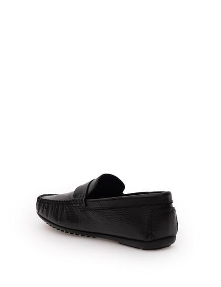 Siyah Kauçuk Taban %100 Deri Loafer Ayakkabı - 50310148002