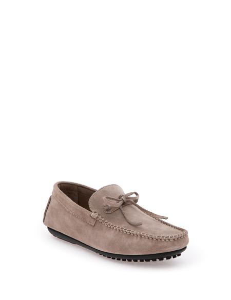 Bej Kauçuk Taban %100 Deri Loafer Ayakkabı - 50310192003