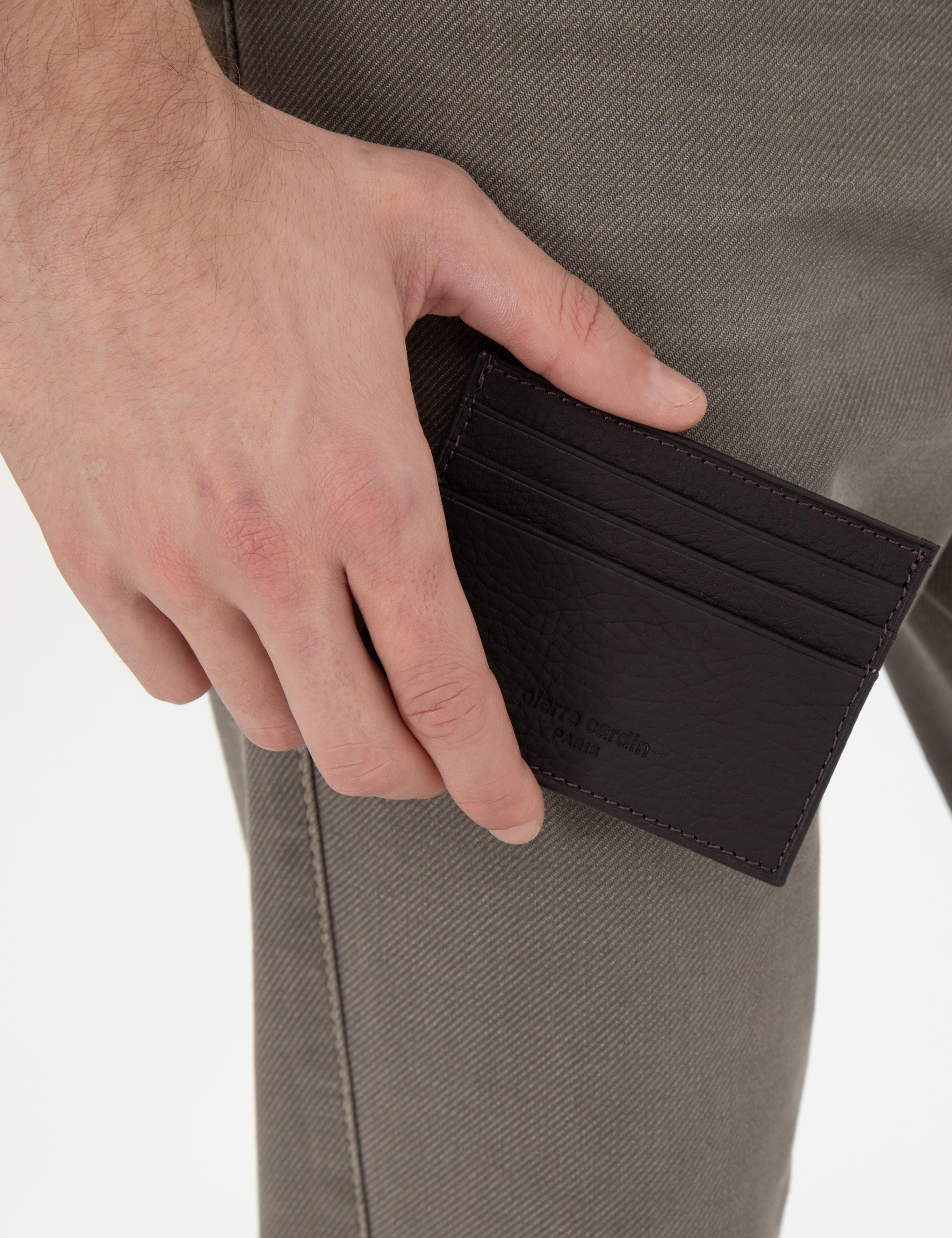 Erkek Kahverengi Deri Kartlık