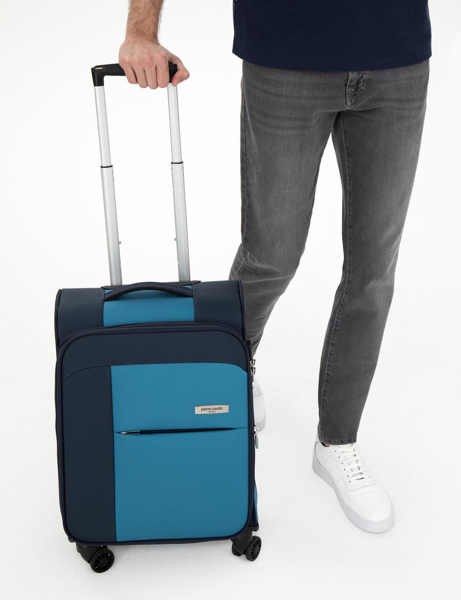 Lacivert Kabin Boy Kumaş Valiz