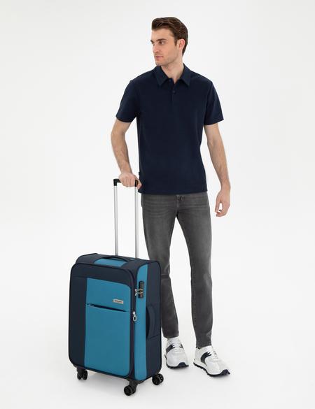 Lacivert Orta Boy Kumaş Valiz - 50312940002