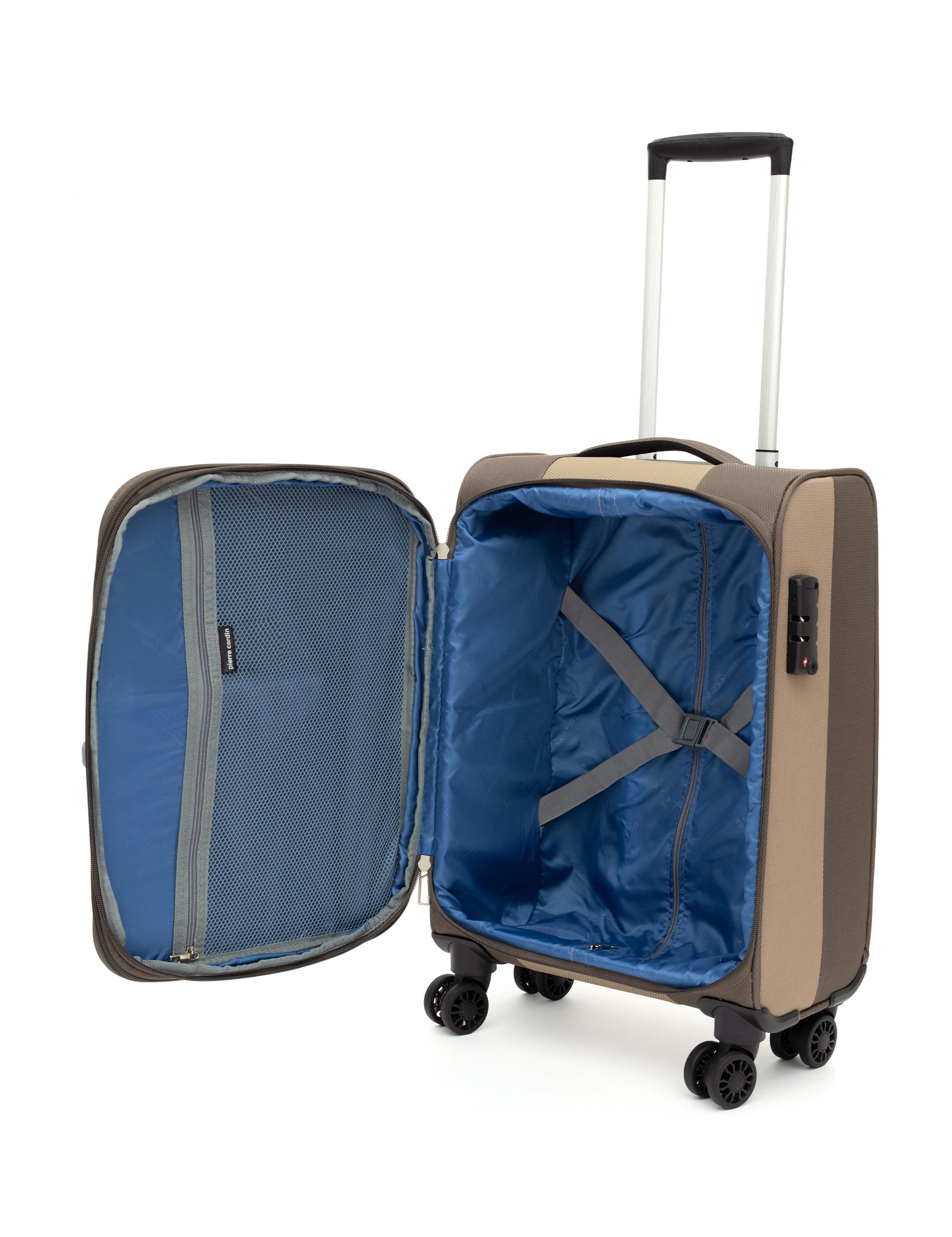 Bej Kabin Boy Kumaş Valiz