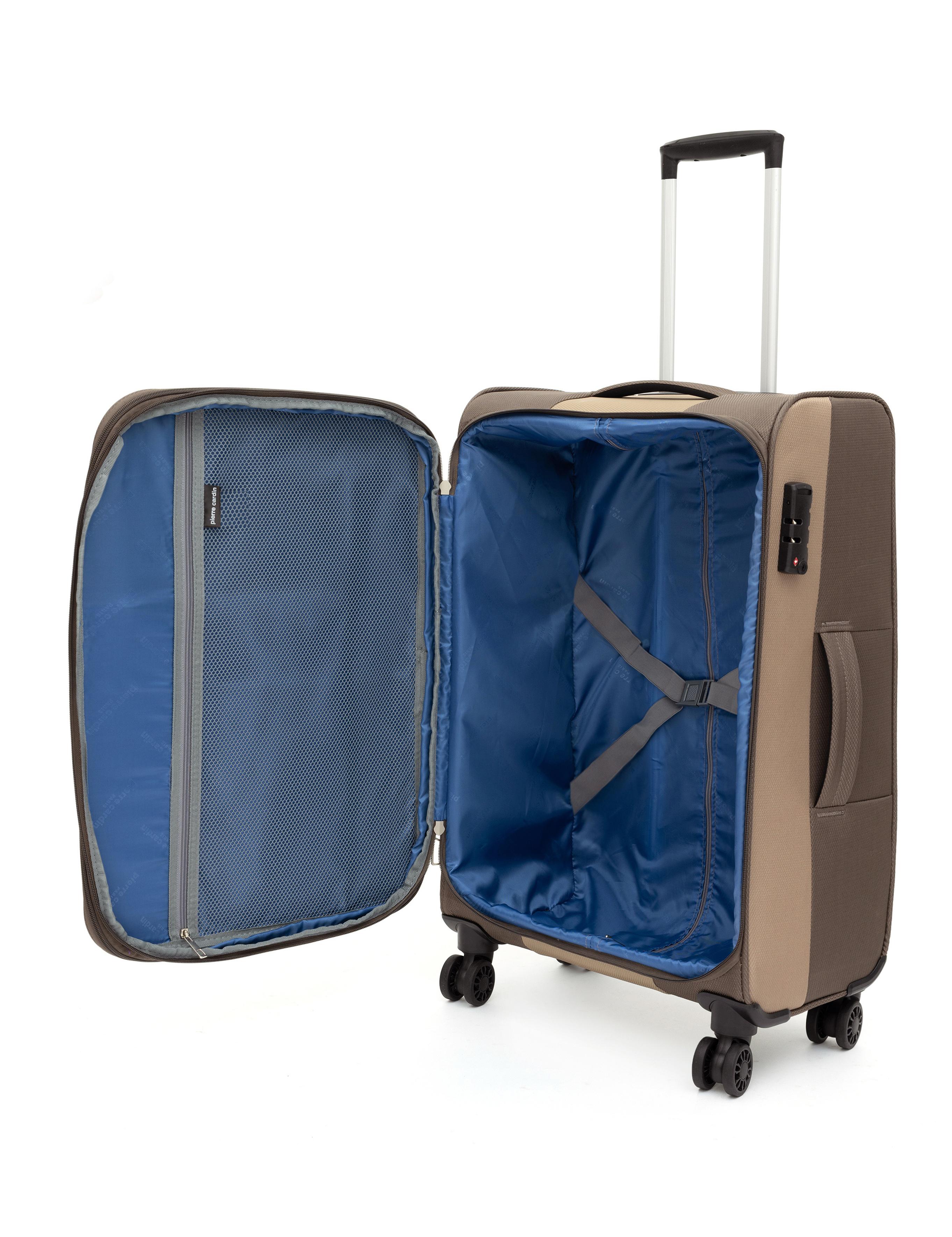 Bej Orta Boy Kumaş Valiz