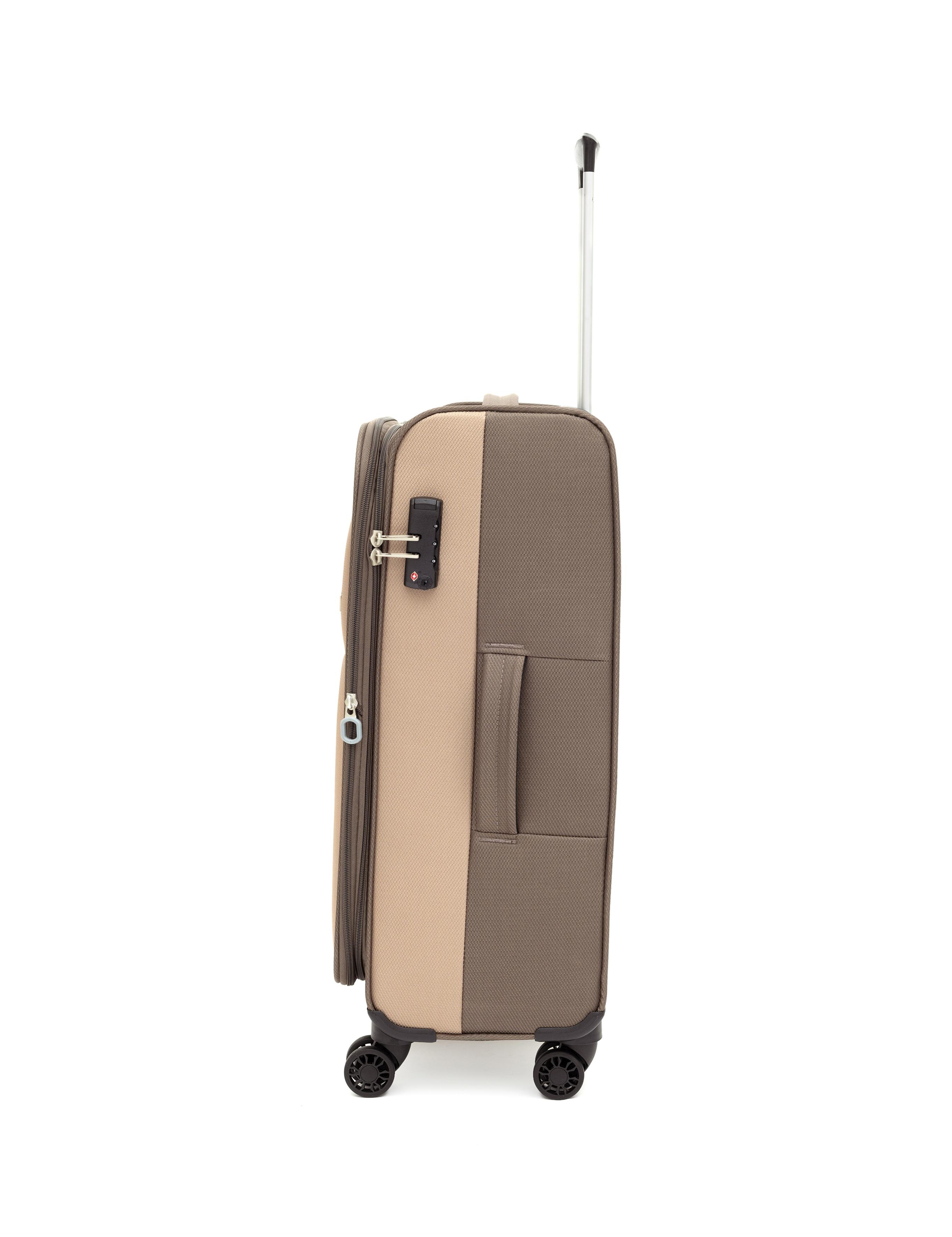 Bej Orta Boy Kumaş Valiz