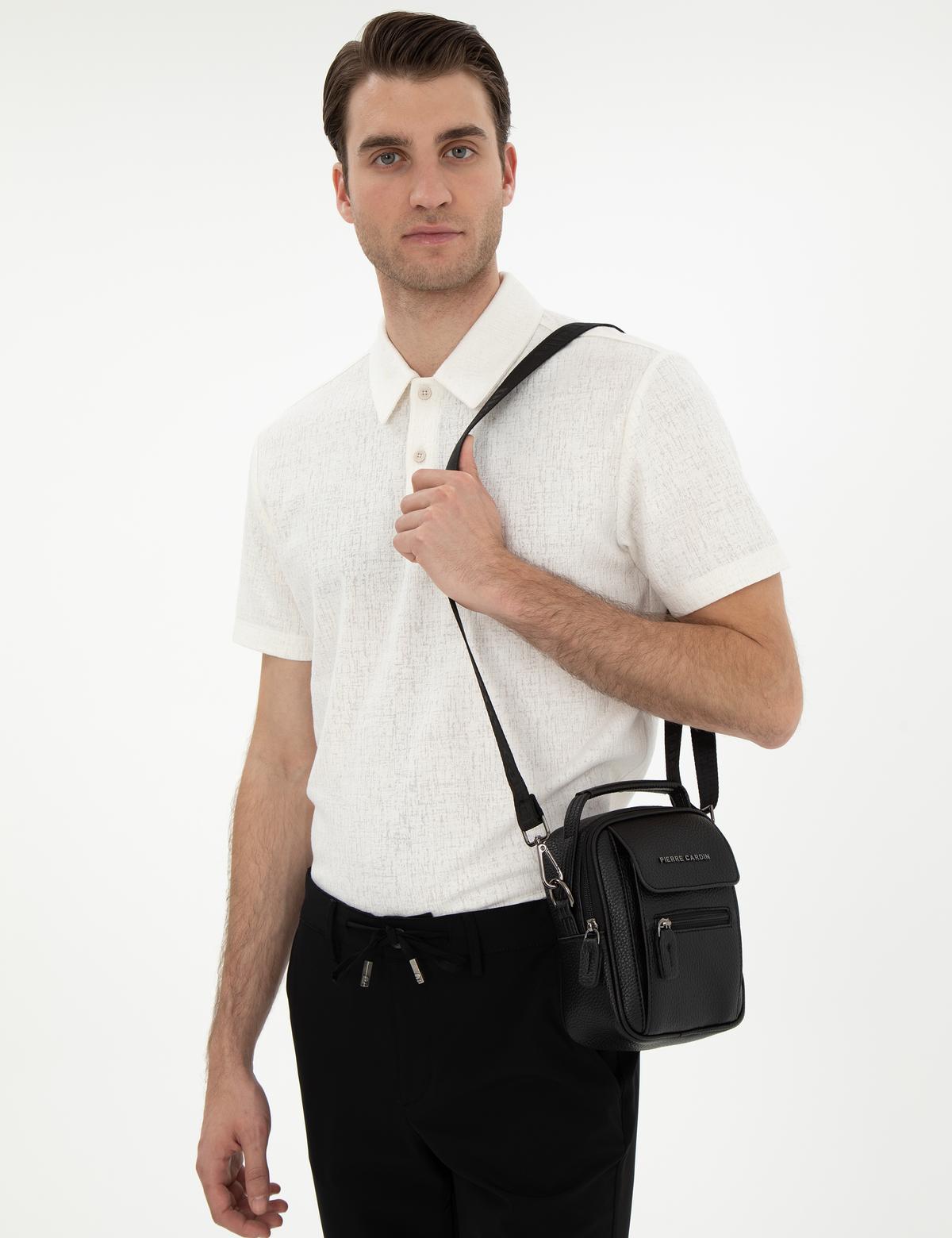 Erkek Siyah Askılı El Çantası