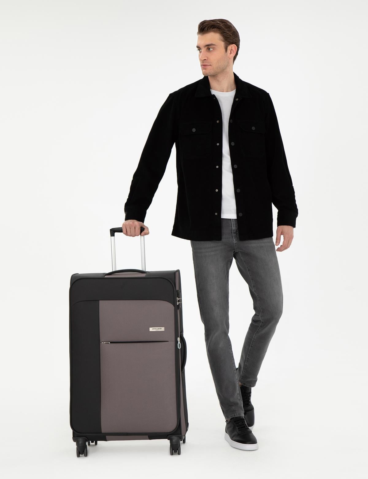 Siyah Büyük Boy Kumaş Valiz