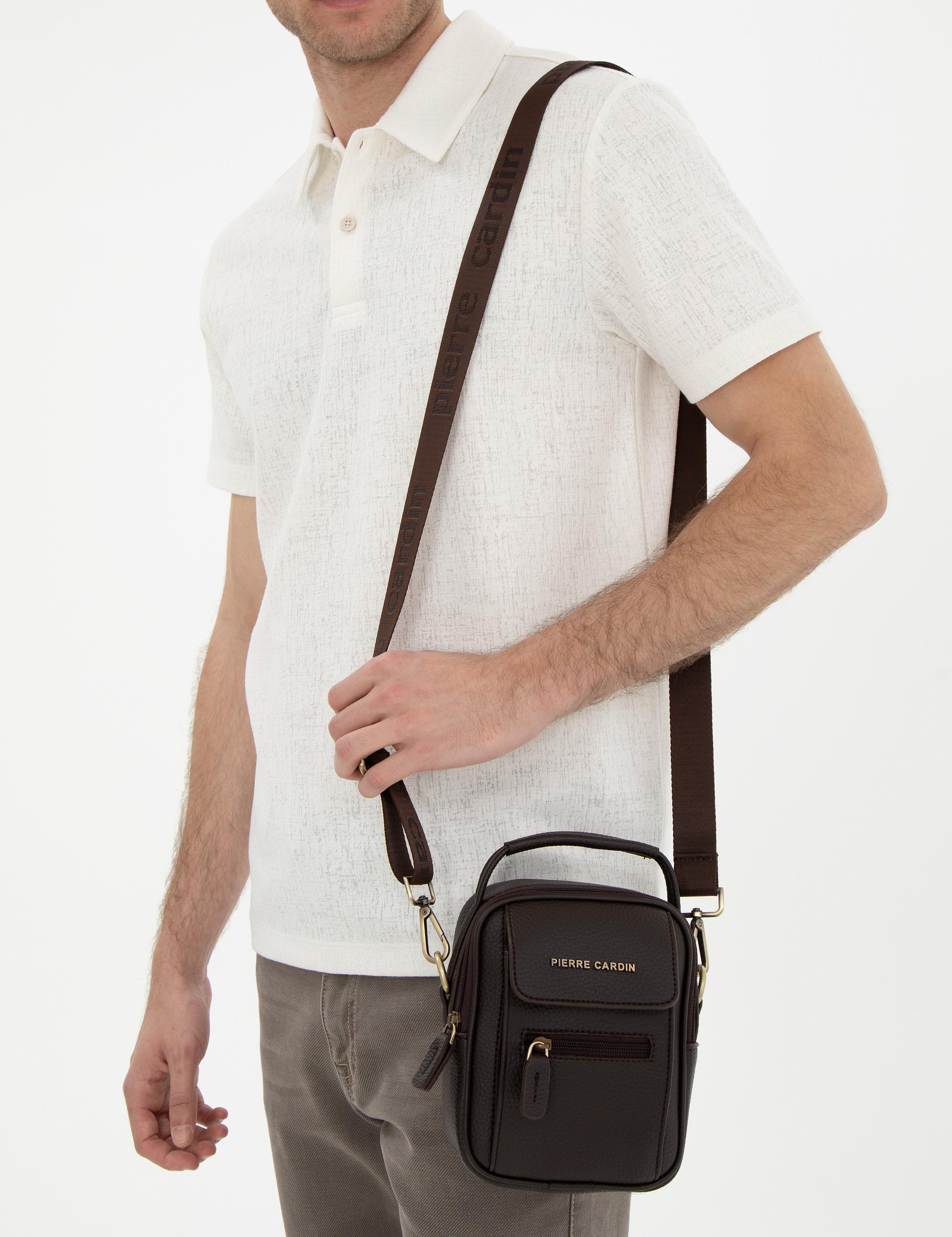 Erkek Kahverengi Askılı El Çantası